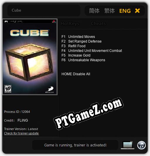 Treinador liberado para Cube [v1.0.3]
