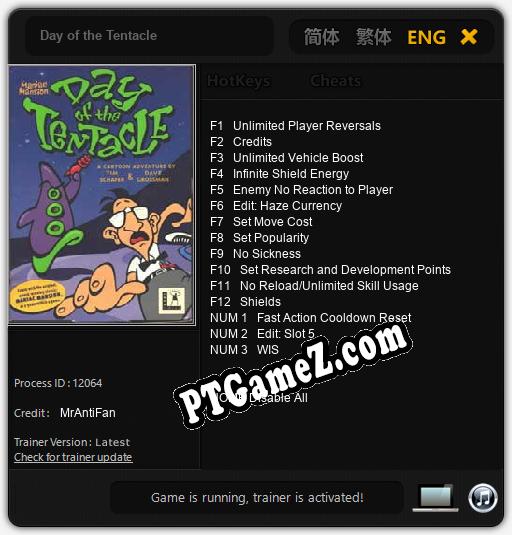 Day of the Tentacle: Cheats, Trainer +15 [MrAntiFan]