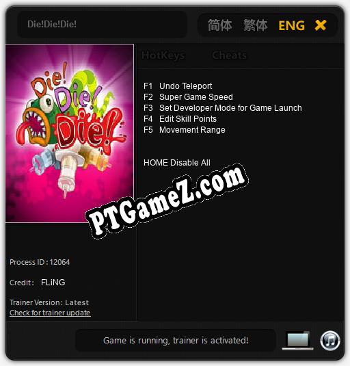 Die!Die!Die!: Cheats, Trainer +5 [FLiNG]