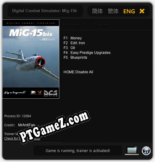 Treinador liberado para Digital Combat Simulator: Mig-15bis [v1.0.5]