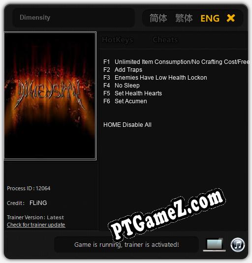 Dimensity: Cheats, Trainer +6 [FLiNG]