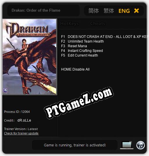 Drakan: Order of the Flame: Trainer +5 [v1.8]