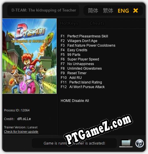 Treinador liberado para D-TEAM: The kidnapping of Teacher Zig [v1.0.5]
