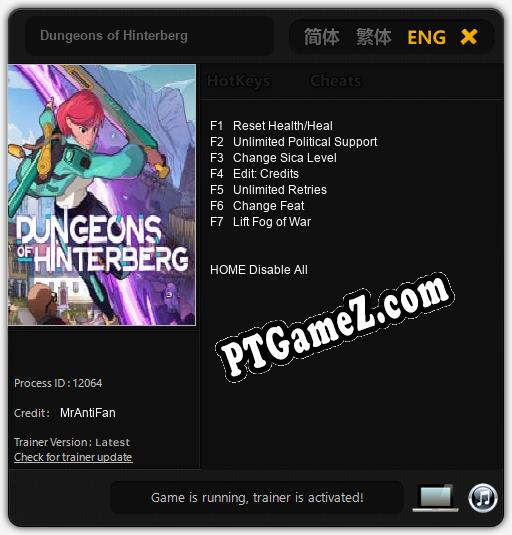 Dungeons of Hinterberg: Cheats, Trainer +7 [MrAntiFan]