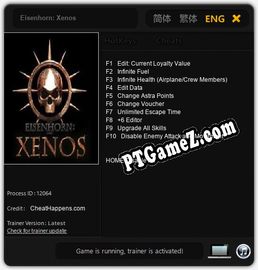 Treinador liberado para Eisenhorn: Xenos [v1.0.2]