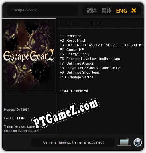 Escape Goat 2: Treinador (V1.0.64)