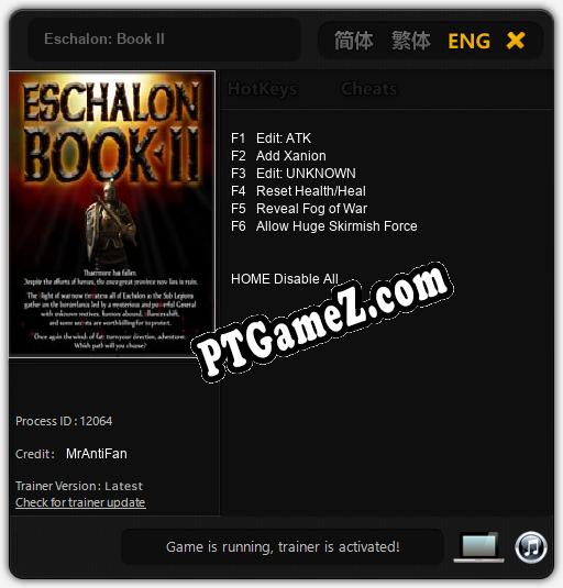 Eschalon: Book II: Treinador (V1.0.38)
