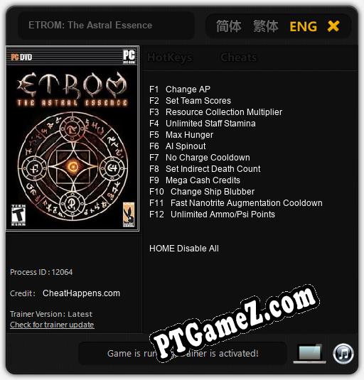 ETROM: The Astral Essence: Trainer +12 [v1.8]