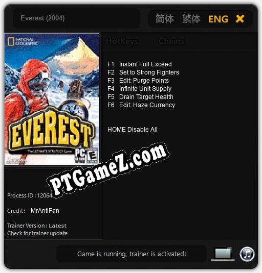 Treinador liberado para Everest (2004) [v1.0.3]
