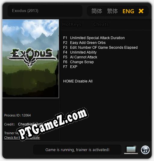 Exodus (2013): Treinador (V1.0.25)