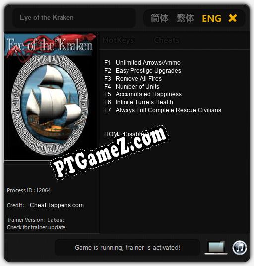 Eye of the Kraken: Cheats, Trainer +7 [CheatHappens.com]
