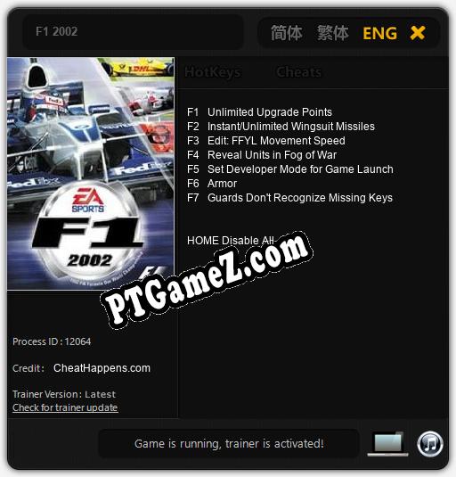 F1 2002: Treinador (V1.0.30)