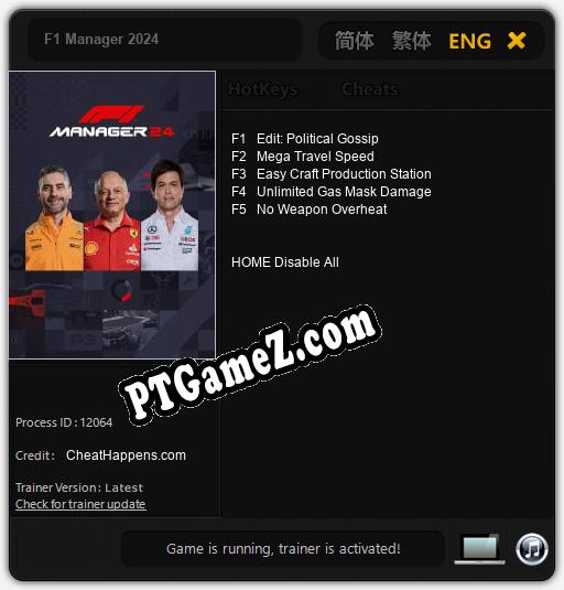 F1 Manager 2024: Cheats, Trainer +5 [CheatHappens.com]