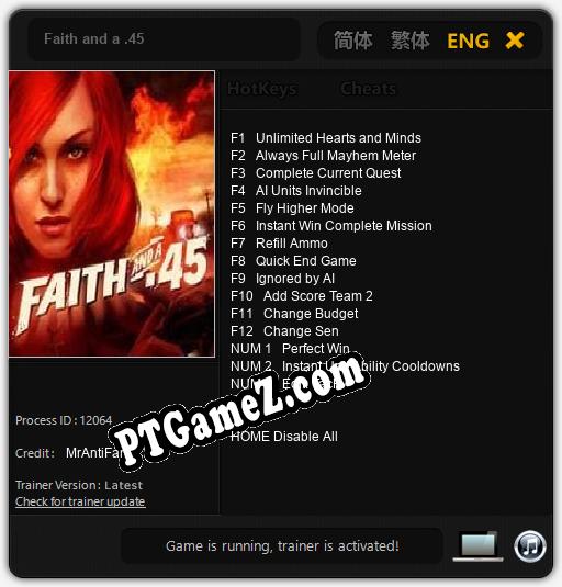 Faith and a .45: Treinador (V1.0.32)