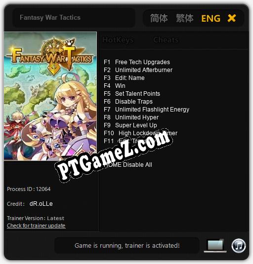 Fantasy War Tactics: Treinador (V1.0.19)
