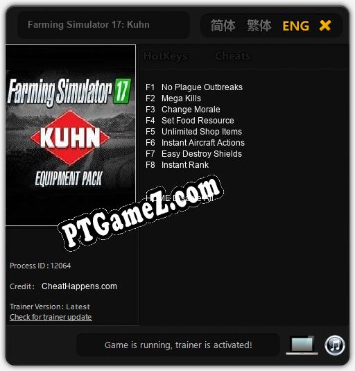 Farming Simulator 17: Kuhn: Treinador (V1.0.31)