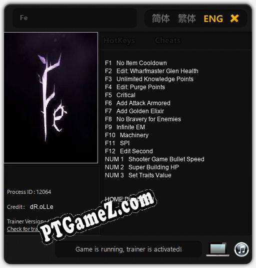 Treinador liberado para Fe [v1.0.4]