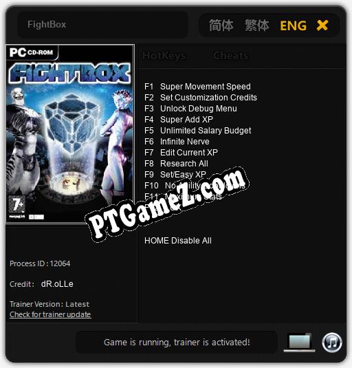 Treinador liberado para FightBox [v1.0.8]