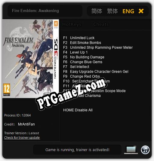 Fire Emblem: Awakening: Treinador (V1.0.51)