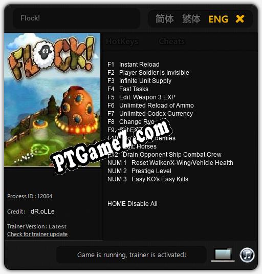 Treinador liberado para Flock [v1.0.6]
