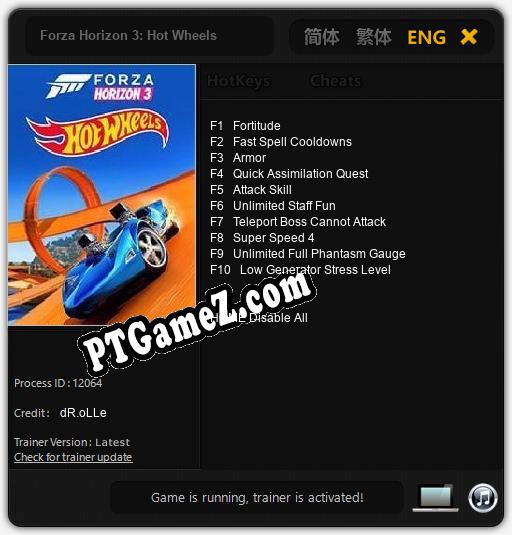 Forza Horizon 3: Hot Wheels: Cheats, Trainer +10 [dR.oLLe]