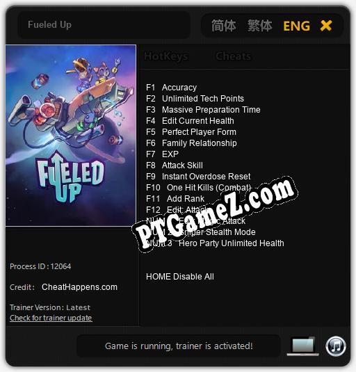 Treinador liberado para Fueled Up [v1.0.8]