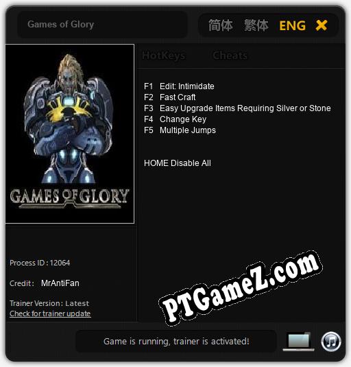 Games of Glory: Cheats, Trainer +5 [MrAntiFan]