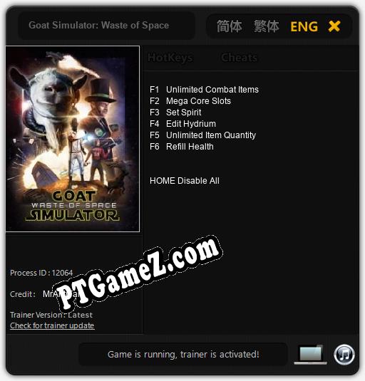 Goat Simulator: Waste of Space: Trainer +6 [v1.6]