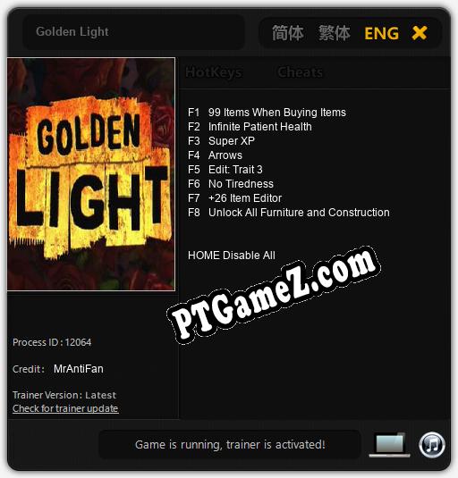 Golden Light: Treinador (V1.0.6)