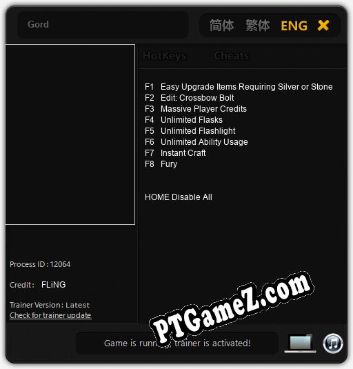 Gord: Treinador (V1.0.60)