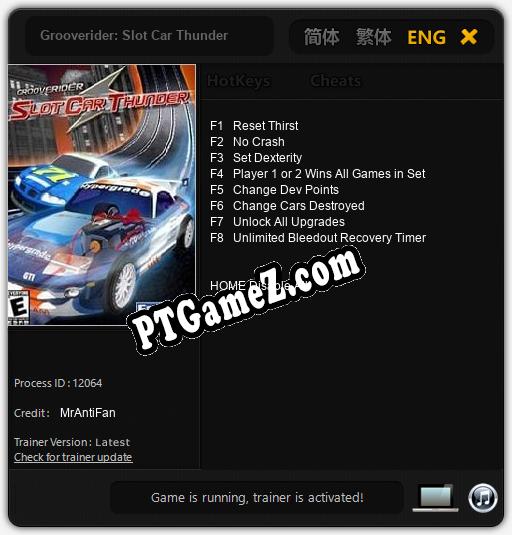 Grooverider: Slot Car Thunder: Treinador (V1.0.64)