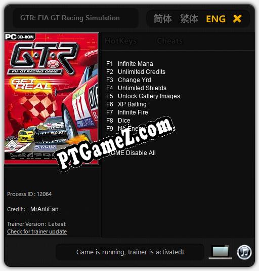 GTR: FIA GT Racing Simulation: Treinador (V1.0.14)