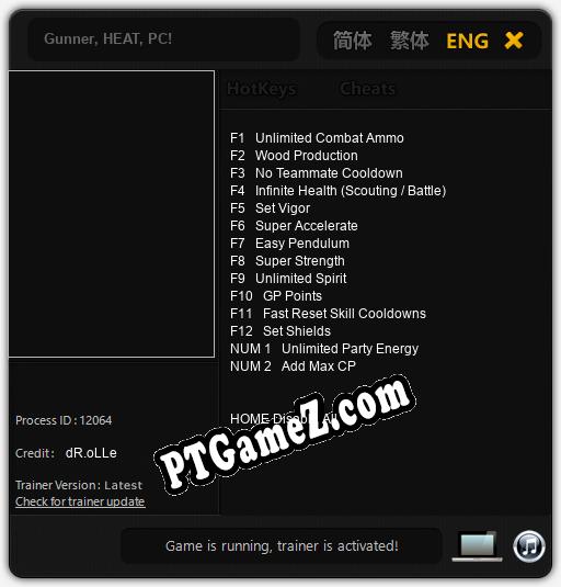 Gunner, HEAT, PC!: Treinador (V1.0.89)