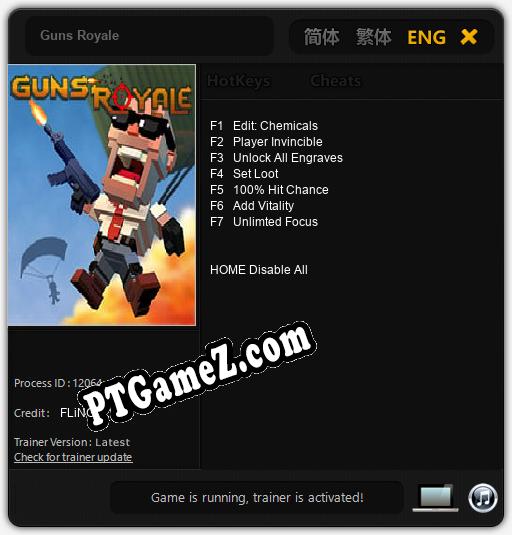 Treinador liberado para Guns Royale [v1.0.3]