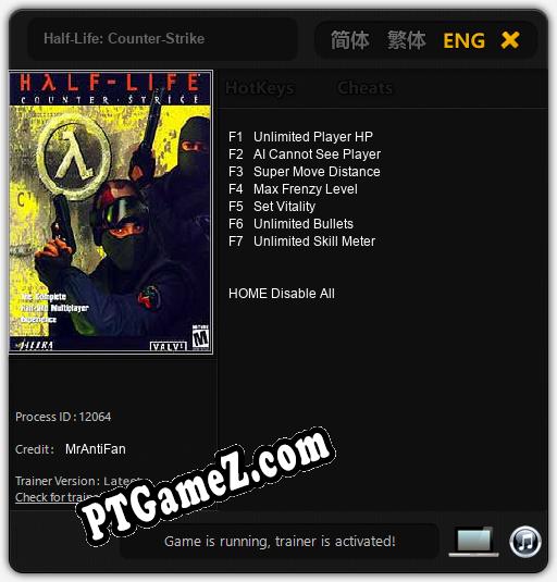 Half-Life: Counter-Strike: Treinador (V1.0.4)