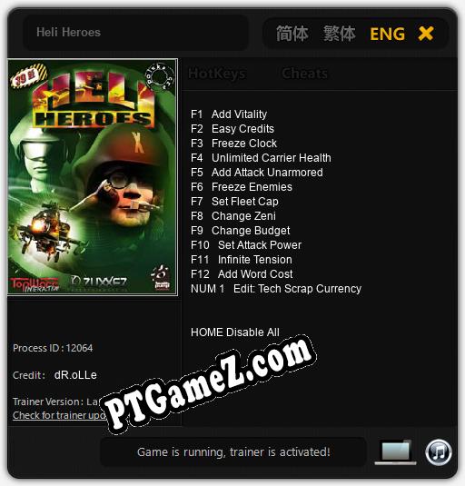 Heli Heroes: Cheats, Trainer +13 [dR.oLLe]
