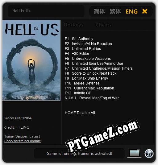 Treinador liberado para Hell Is Us [v1.0.4]