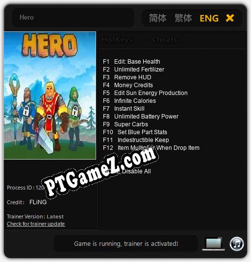 Treinador liberado para Hero [v1.0.1]