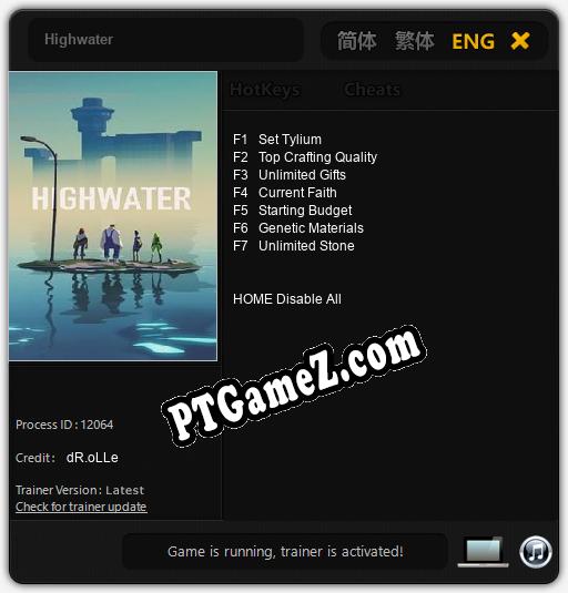Treinador liberado para Highwater [v1.0.1]
