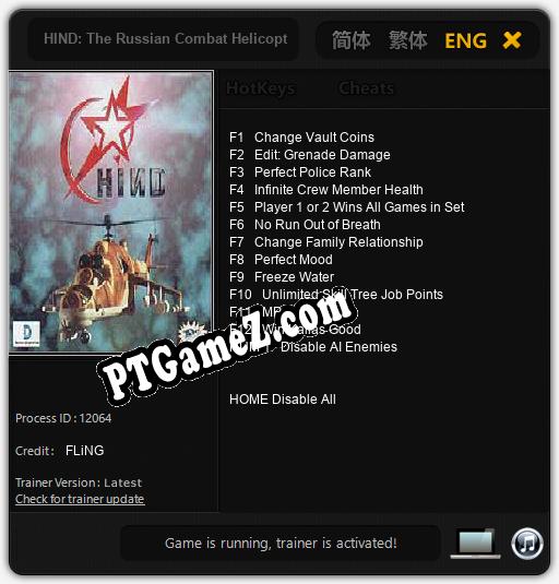 HIND: The Russian Combat Helicopter Simulation: Treinador (V1.0.30)
