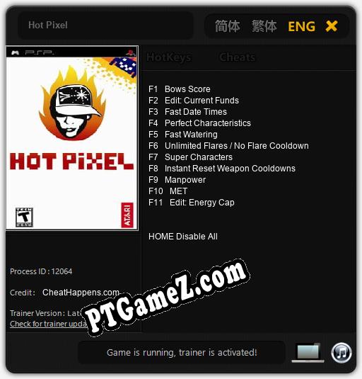 Treinador liberado para Hot Pixel [v1.0.1]