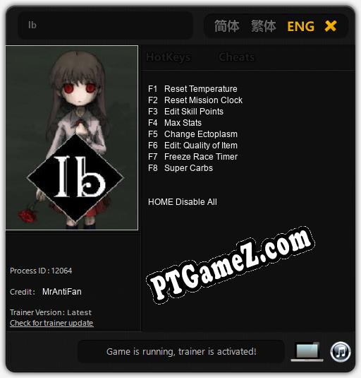 Treinador liberado para Ib [v1.0.4]