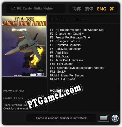 iF/A-18E Carrier Strike Fighter: Trainer +14 [v1.9]