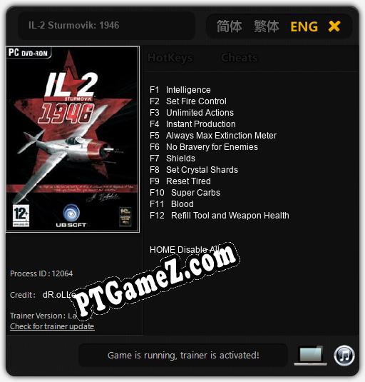 IL-2 Sturmovik: 1946: Cheats, Trainer +12 [dR.oLLe]