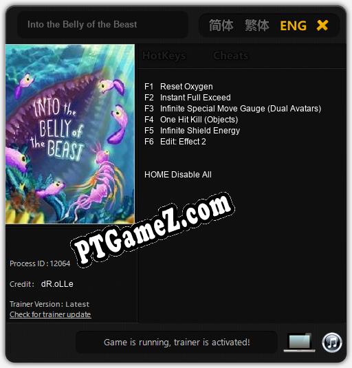 Into the Belly of the Beast: Trainer +6 [v1.9]