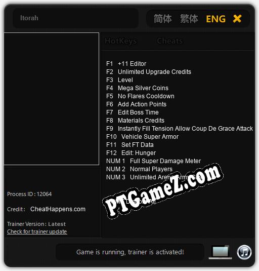 Treinador liberado para Itorah [v1.0.4]
