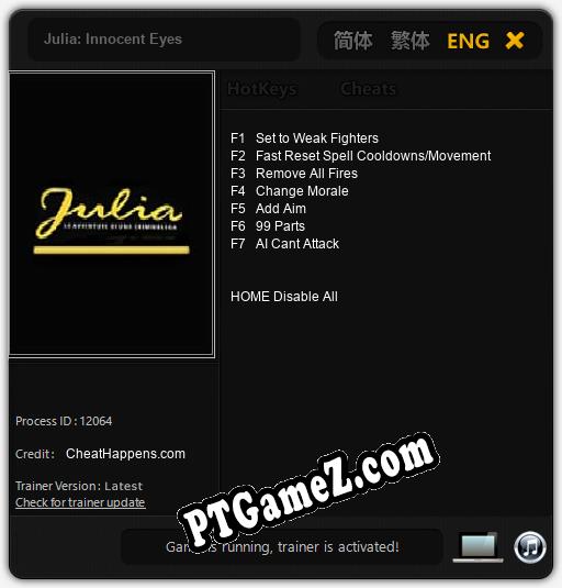 Julia: Innocent Eyes: Cheats, Trainer +7 [CheatHappens.com]