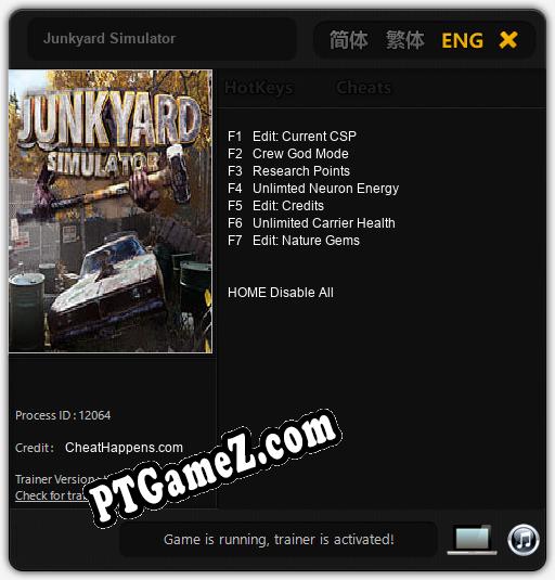 Treinador liberado para Junkyard Simulator [v1.0.3]
