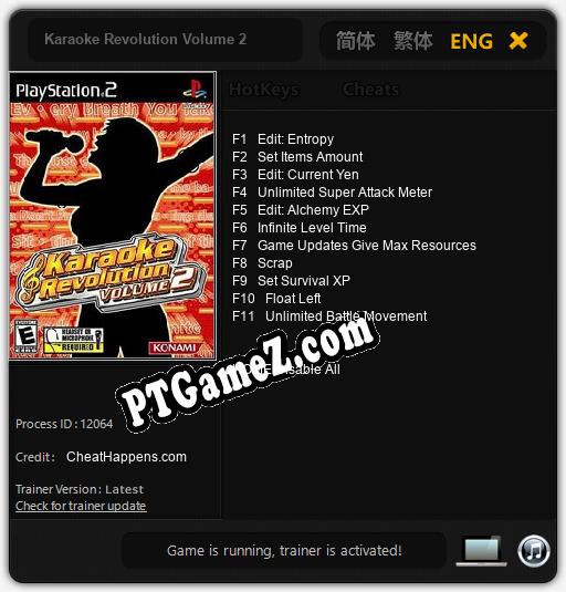 Karaoke Revolution Volume 2: Treinador (V1.0.71)
