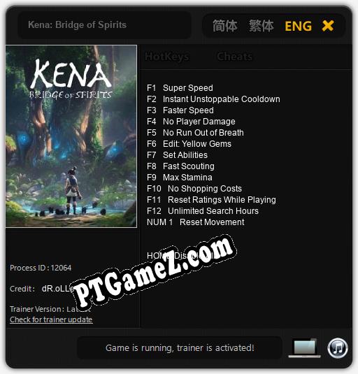 Kena: Bridge of Spirits: Trainer +13 [v1.8]